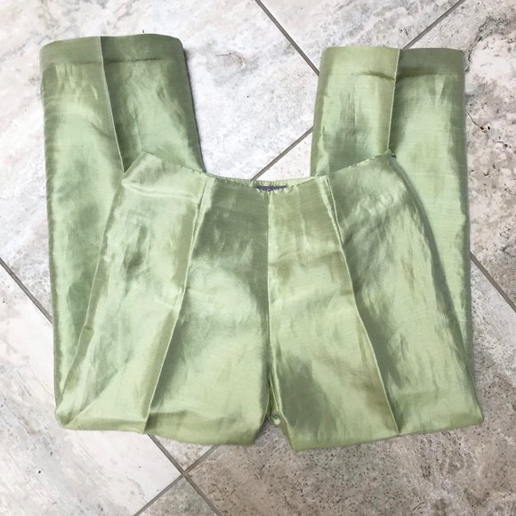 SIGRID OLSEN SILK/LINEN PANTS - Picture 1 of 8